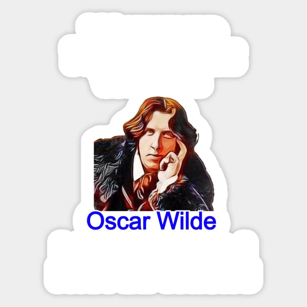 Oscar Wilde Quote Whenever People Agree With Me Sticker by BubbleMench